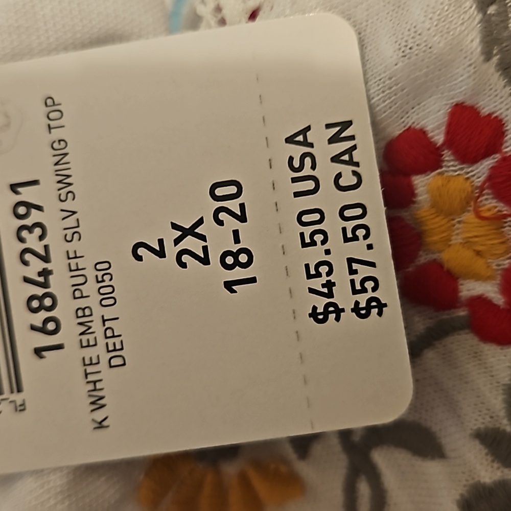 Torrid White Puff Sleeve Swing Top - Picture 6 of 14